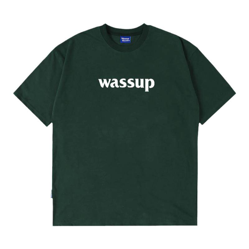 WASSUP字母印花短袖T恤男女