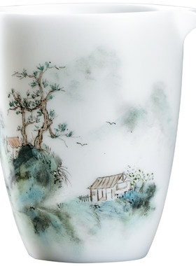 林晓芳大师手绘山水公道杯
