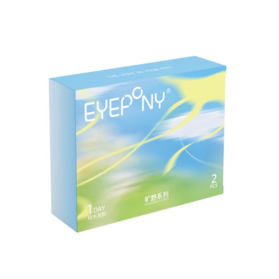 EYEPONY旷野系列硅水凝胶美瞳彩色隐形眼镜日抛小露珠4*2片装
