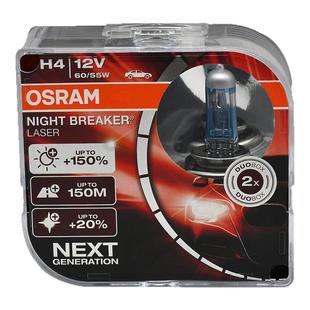 欧司朗夜行者三代HB4新激光夜行者大灯改装增亮近光汽车灯泡