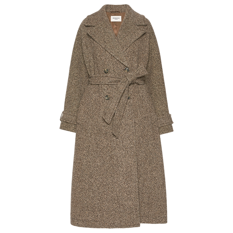 【秋冬新降】Weekend MaxMara 26女装羊毛混纺长款大衣5016046206