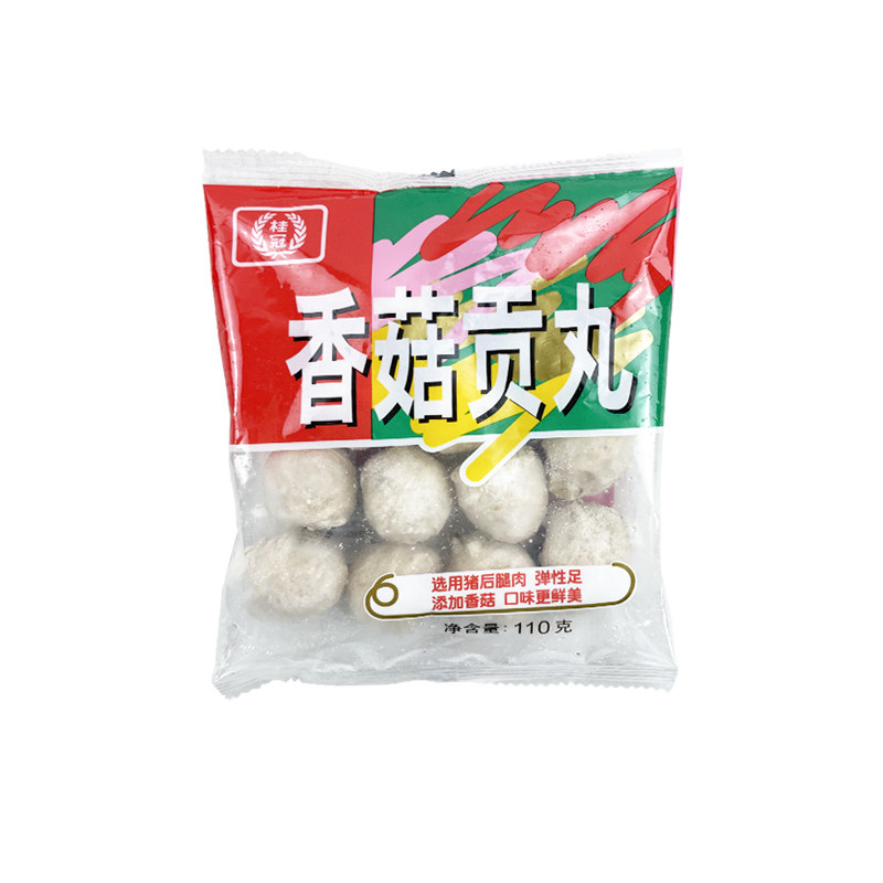 火锅料香菇贡丸桂冠冷冻丸子