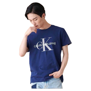 Calvin Klein/凯文克莱CK夏季男士休闲圆领打底衫logo短袖T恤
