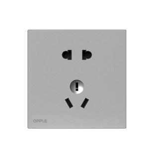 欧普开关插座面板多孔86型暗装墙壁开关一开五5孔家用悦歆星空灰Z