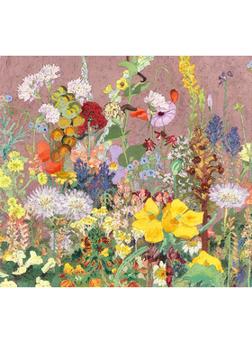 复古彩色野花油画布画芯 塞德里克莫里斯艺术海报书房餐厅装饰画