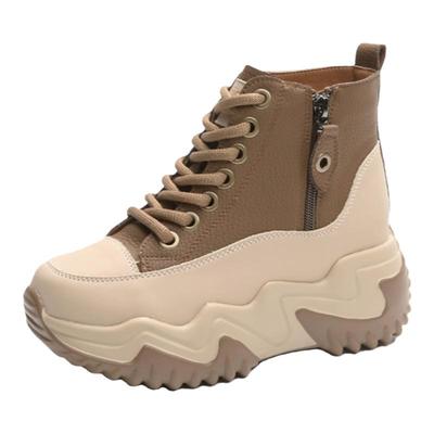 超轻真皮牛皮增高8厘米休闲鞋