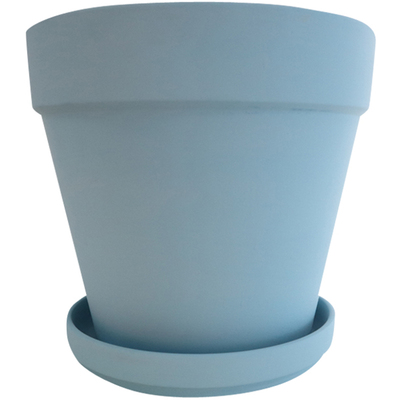 蓝色室内外透气陶土红陶圆形花盆