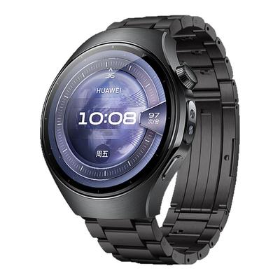 适用华为watch5表带新款钛金属GT5按键式男士智能gt5pro运动gt4手表纯钛合金watch4/3pro男官方同款JY非原装