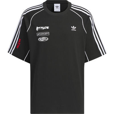 Adidas/阿迪达斯正品三叶草男士运动透气赛车短袖JL8422