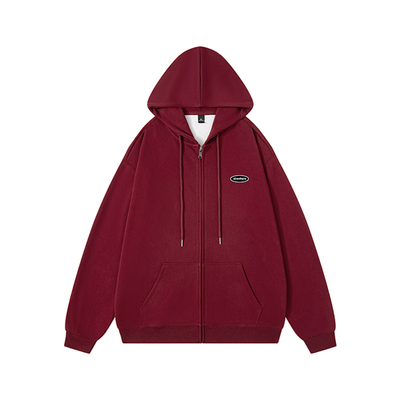 连帽卫衣女秋冬加绒oversize外套