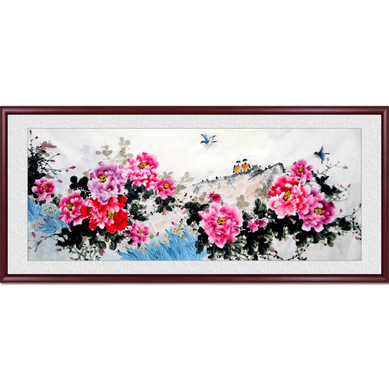 花开富贵客厅挂画牡丹图装饰画