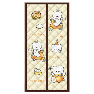 防风防冷气门帘家用保暖磁吸免打孔棉门帘冬季卧室保温挡风防寒帘