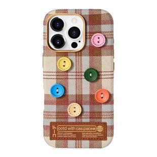壳空间原创ootd with cas:pace适用苹果17/15iPhone新款16手机壳带手链复古保护套格子布料秋冬14promax