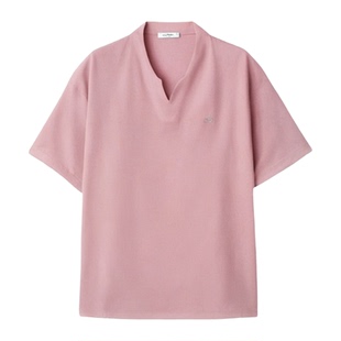 沫晗依美短款直筒收腰显瘦V领上衣2026春新款长袖松弛感卫衣无帽