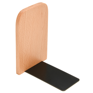 素一素二榉木书立创意书挡桌面收纳盒书靠大号办公室夹书学生用书架桌上书撑书架挡板简约北欧书桌加厚木质架