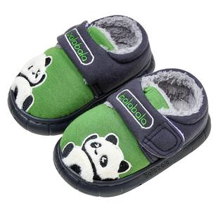 巴拉巴拉儿童棉拖鞋男童冬季2025新款宝宝包跟加绒加厚棉鞋家居鞋