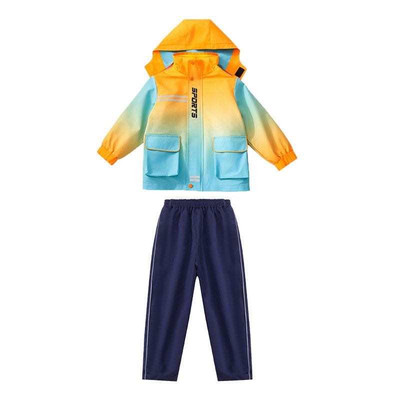 小学生校服秋冬装冲锋衣三件套幼儿园园服春款装可以拆卸运动套装