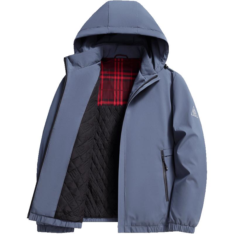 雪中飞春秋季连帽可脱卸夹克外套