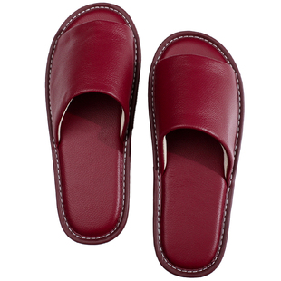 真皮凉拖鞋夏季日式居家室内牛皮牛筋底地板防滑女男结婚家用四季