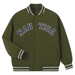 NAUTICA/诺帝卡童装男女童经典学院风棉服外套秋冬棒球服外套棉衣