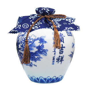 陶瓷酒瓶5斤景德镇空瓶高档白酒密封五斤青花瓷家用装酒的空坛子