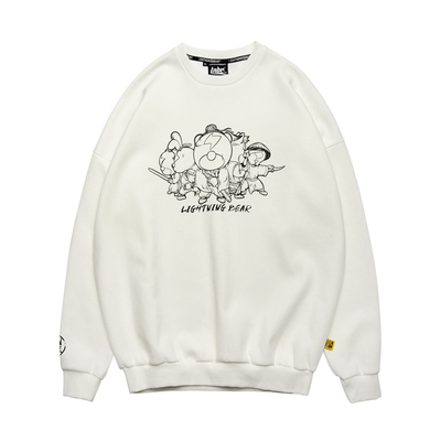 lnbr秋冬漫画男女同款套头卫衣