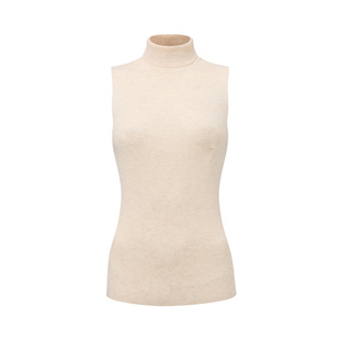 Chings法式复古羊毛混纺小高领针织上衣 高腰长裙A字针织伞裙套装