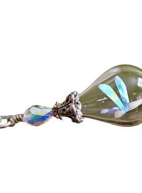 小蜻蜓精灵仙子光芒泪滴夜光项链