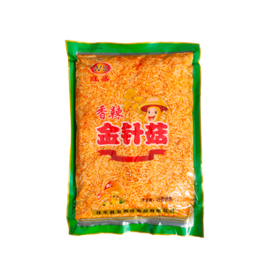 旺盛香辣红油金针菇5斤大袋下饭菜蘑菇小咸菜即食餐饮商用袋装