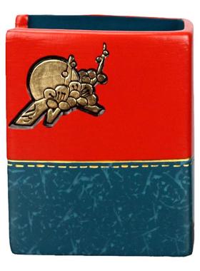 大井陶瓷笔筒中式书桌收纳盒摆件