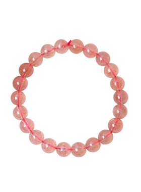 放漏福利 天然红草莓晶手链 草莓石原石单圈粉色水晶手串女招桃花