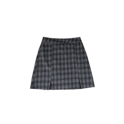 大码小心机不规则格子半身裙