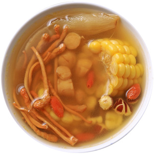 冰姨蛹虫草花芡实干贝汤料广东老火靓汤食材广式煲汤材料炖品汤包