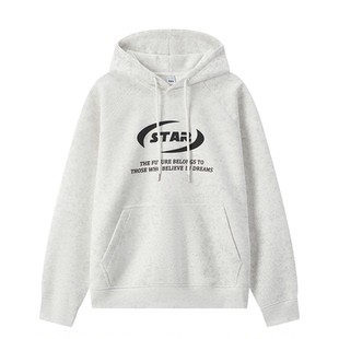 森马连帽卫衣男2025秋季新款做旧复古学院风长袖上衣宽松字母印花