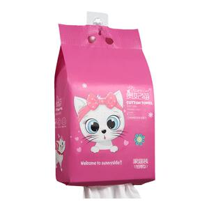 贵妃猫一次性纯棉悬挂式洗脸巾