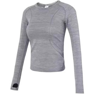 辣妹秋冬款运动上衣女修身圆领速干瑜伽服显瘦跑步弹性健身服长袖