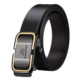 保罗男士皮带2025年新款真皮自动扣腰带纯牛皮中年商务内扣式裤带