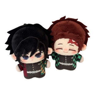鬼灭之刃富冈义勇炭治郎属性10cm毛绒周边玩偶公仔礼物棉花娃娃