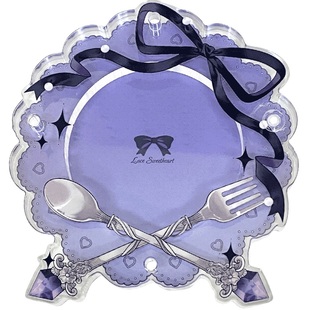 【寄售集单】歪瓜出品 亚克力餐盘谷美展示道具吧唧砖徽章保护套