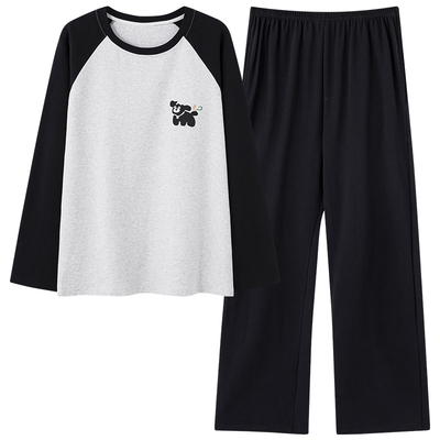 猫人优品男士全棉外穿家居服套装