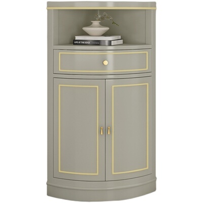 实木墙角柜客厅储物柜餐边转角柜