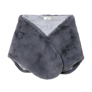 时尚灰色毛披肩旗袍宴会晚礼服冬季保暖外搭斗篷文艺复古坎肩披风