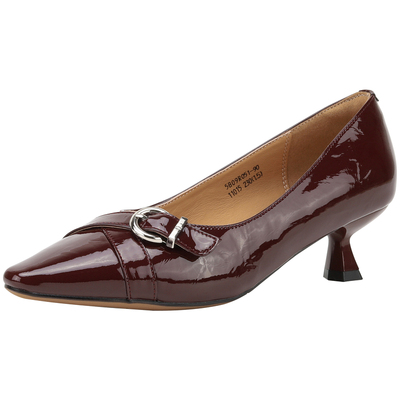 头层牛皮蜘蛛王气质高跟鞋女单鞋