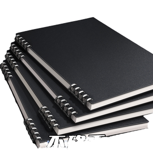 不硌手活页笔记本黑色可拆卸B5线圈活页本简约大学生a4笔记本子考研可拆环扣方格记事纸软皮外壳高颜值日记本