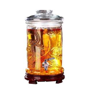 玻璃泡酒坛子家用酿酒罐子带龙头10斤15斤20斤加厚药酒玻璃泡酒瓶