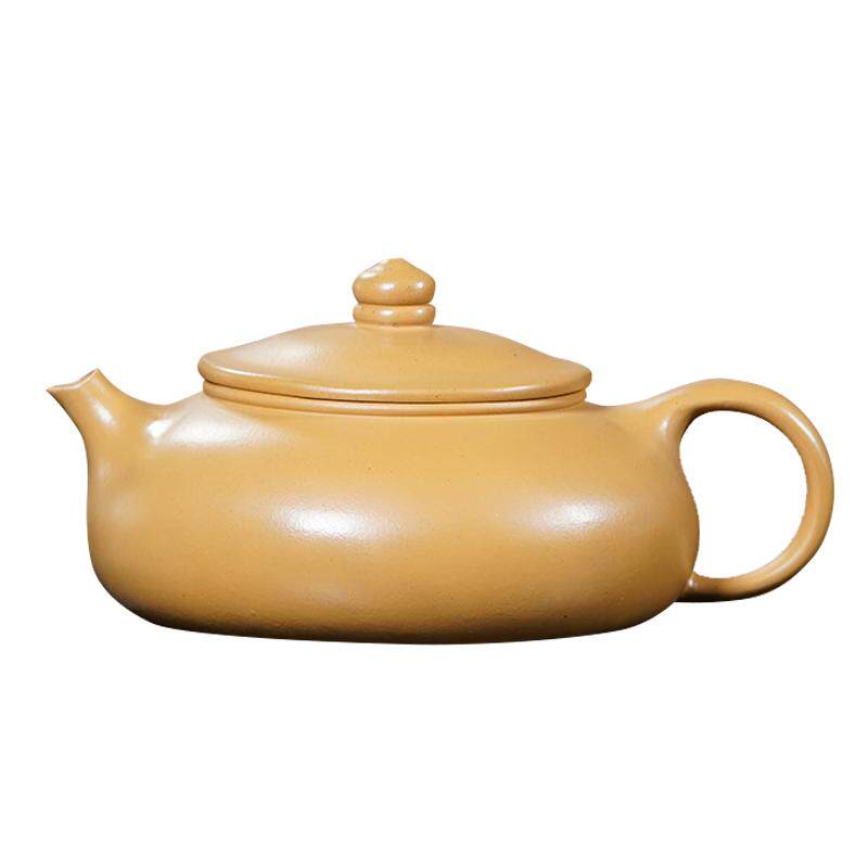 宜兴原矿小品黄金朱泥寒江紫砂壶
