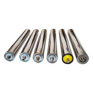 无动力滚筒输送带托辊卸货滚轮镀锌滚轴流水线滚筒 不锈钢托辊