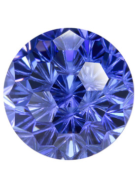 坦桑色锆石烟花切圆形裸石 蓝色高碳钻裸钻宝石美甲耳钉首饰钻