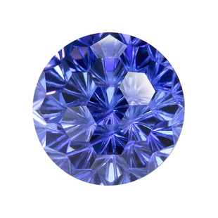 坦桑色锆石烟花切圆形裸石 蓝色高碳钻裸钻宝石美甲耳钉首饰钻