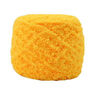 珊瑚绒毛线手工编织围巾粗线